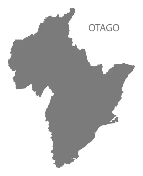 Otago New Zealand Map Grey — Stok fotoğraf