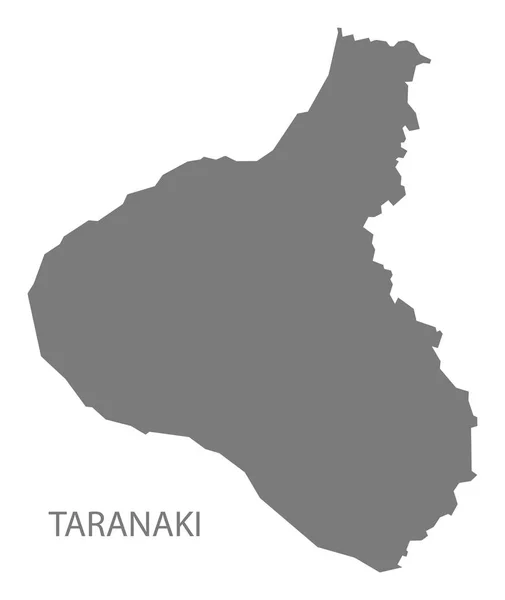 Taranaki新西兰灰色地图 — 图库照片