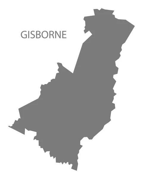 Gisborne Nova Zelândia Mapa Cinza — Fotografia de Stock