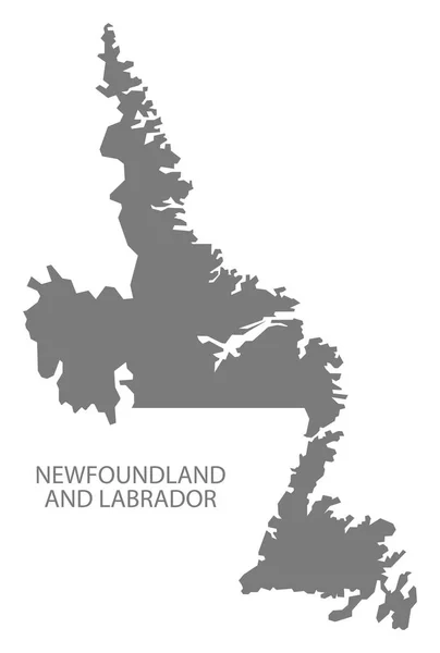 Terranova Labrador Canadá Mapa Gris — Foto de Stock