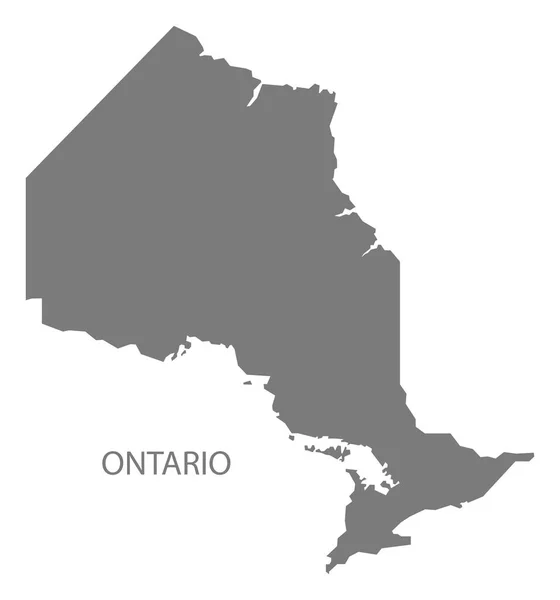 Ontario Kanada Karte Grau — Stockfoto
