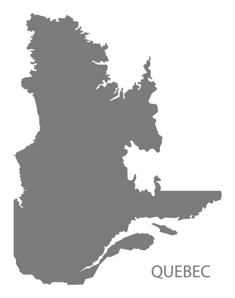Quebec Canadá Mapa Cinza — Fotografia de Stock