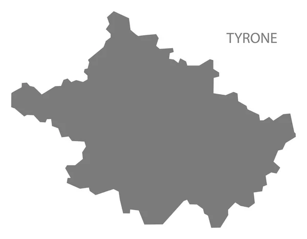 Tyrone Irlanda Del Nord Mappa Grigio — Foto Stock