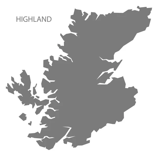 Highland Szkocja Mapa Kolorze Szarym — Zdjęcie stockowe