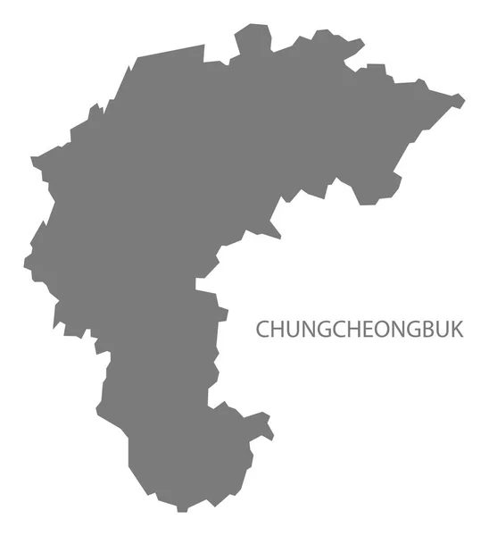 Chungcheongbuk Dél Korea Térkép Szürke — Stock Fotó