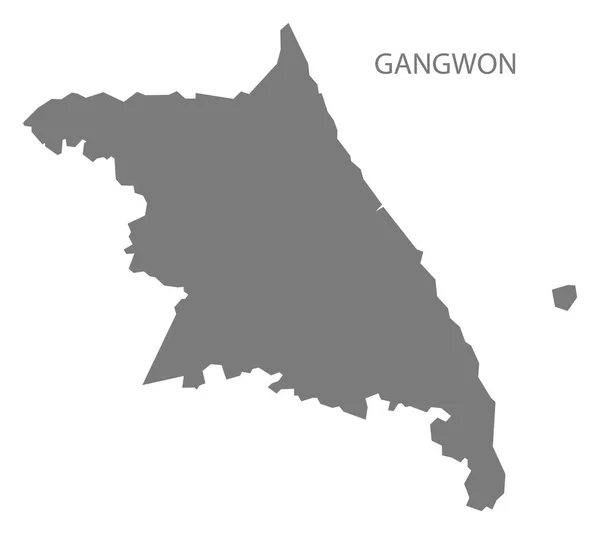 Gangwon Zuid Korea Kaart Het Grijs — Stockfoto