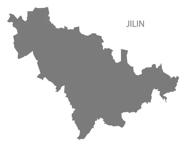吉林省中国地図灰色 — ストック写真