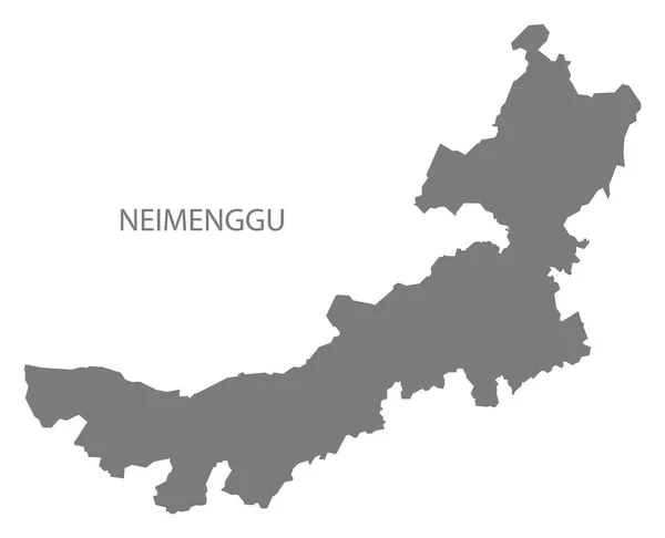 灰色の寧夏回族自治区中国地図 — ストック写真