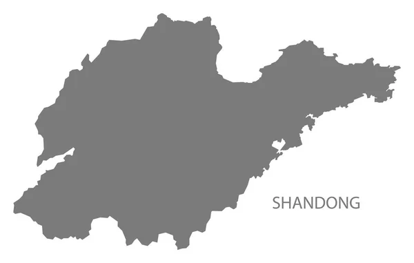 Shandong Gri Çin Haritası — Stok fotoğraf