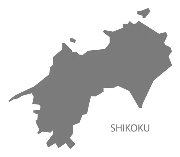 Shikoku Japan Χάρτης Γκρι — Φωτογραφία Αρχείου