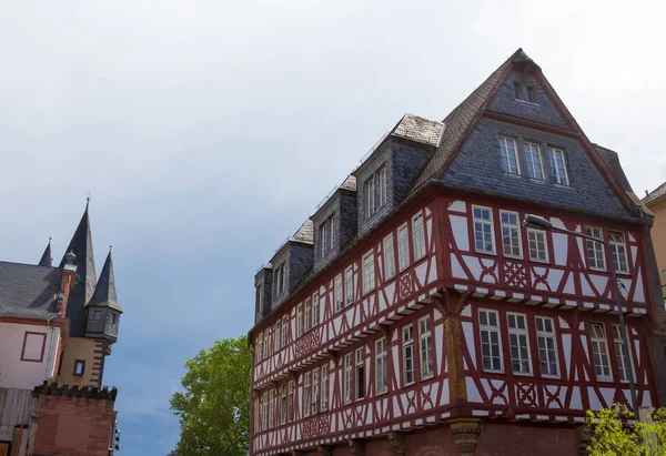 Τυπική Αρχιτεκτονική Στη Φρανκφούρτη Main Old Town Hessen Γερμανία — Φωτογραφία Αρχείου