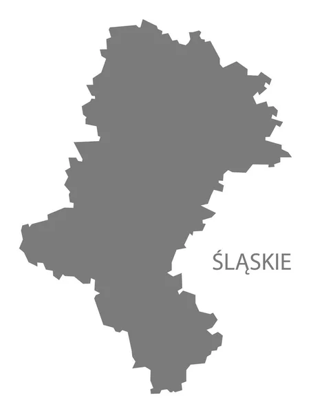 Slaskie Poland Map Grey — стокове фото