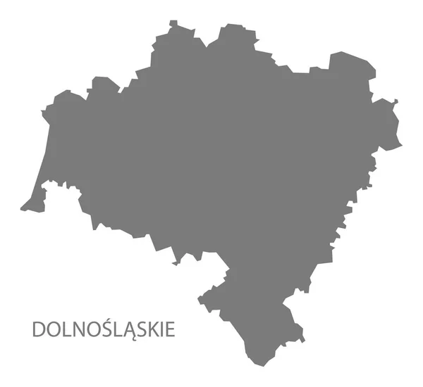 Dolnoslaskie Polônia Mapa Cinza — Fotografia de Stock