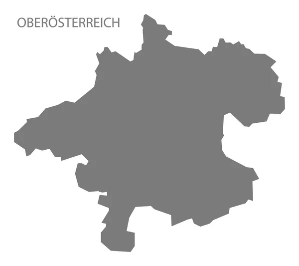 Oberoesterreich Austria Map Grey — стокове фото