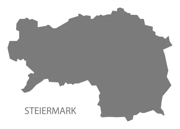 Steiermark Austria Mapa Gris —  Fotos de Stock