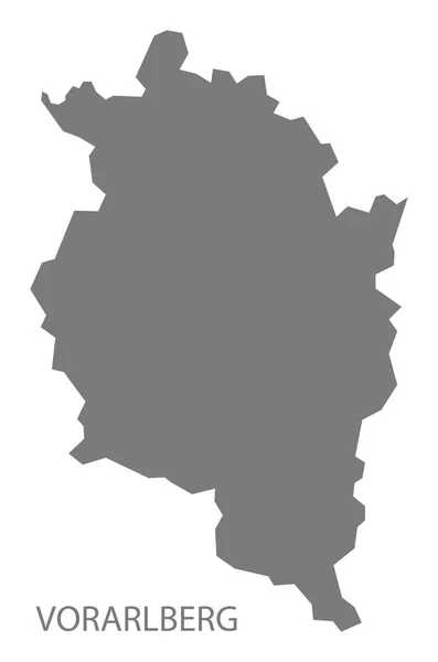 Vorarlberg Austria Map Grey — стокове фото