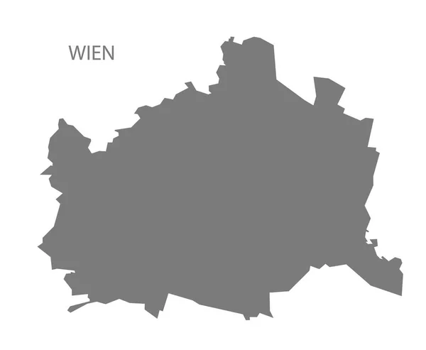 Wien Austria Map Grey — стокове фото