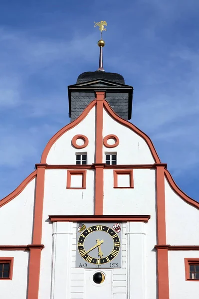 Giebel Rathaus Grimma Schließen — Stockfoto