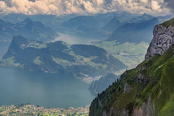 Vista Sobre Belas Montanhas Dos Alpes — Fotografia de Stock