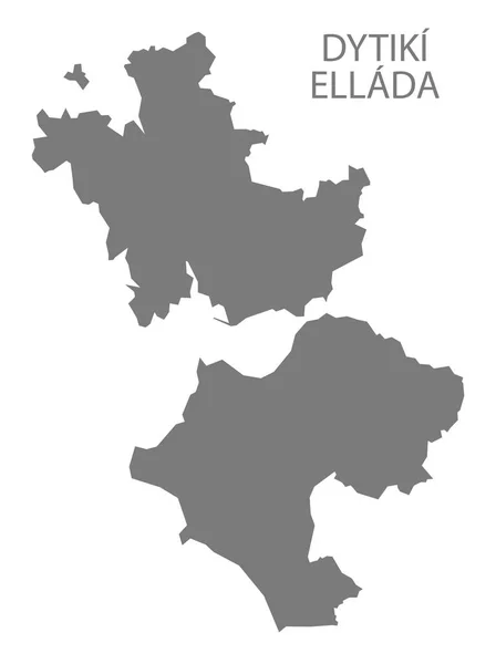 Ditiki Ellada Greece Map Grey — стокове фото