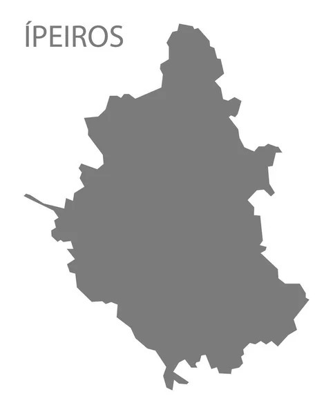 Ipeiros Greece Map Grey — 스톡 사진