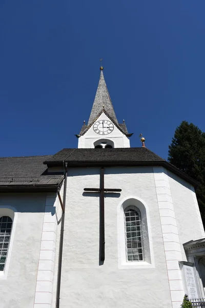 Kirche Filialkirche Radlach Steinfeld Kärnten Fresko Kreuz Kirchturm — Stockfoto