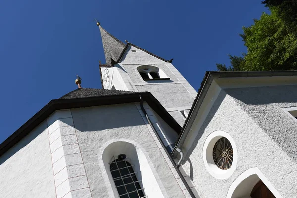 Kerk Tak Kerk Radlach Steinfeld Karinthië Fresco Kruis Toren — Stockfoto