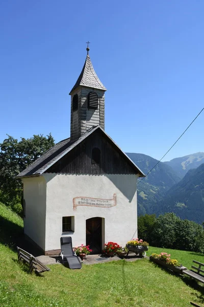 Radlberg Capela Montanha Aldeia Igreja Dreno Superior Fazenda Montanha Prado — Fotografia de Stock