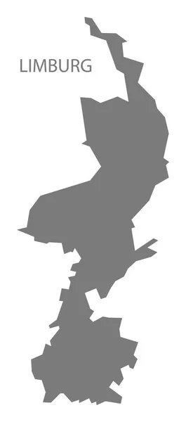 Limburg Holandia Mapa Kolorze Szarym — Zdjęcie stockowe