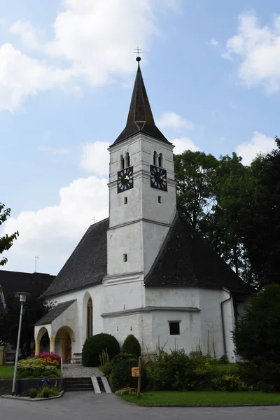 Igreja Stadlkirchen Filialkirche Dietach Campanário Objetivo Margareta Romântica — Fotografia de Stock