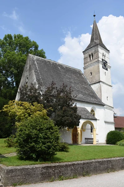Kirche Stadlkirchen Filialkirche Dietach Kirchturm Tor Margareta Romanisch — Stockfoto