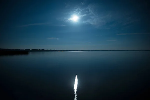 Luna Nel Cielo Notte Lunare — Foto Stock