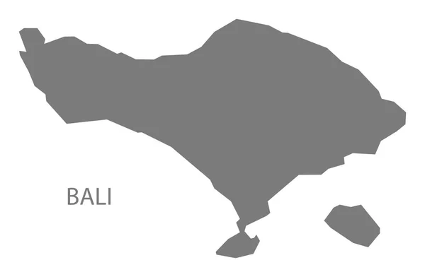 Peta Bali Indonesia Berwarna Abu Abu — Stok Foto