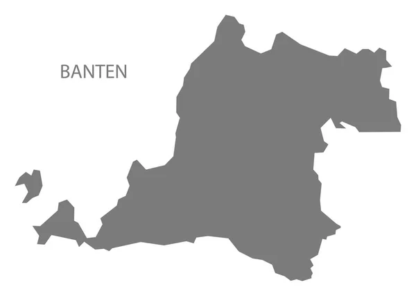 Banten Indonesia Mapa Gris — Foto de Stock