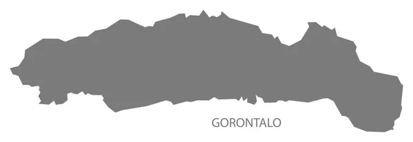 Gorontalo Indonesia Mapa Gris — Foto de Stock