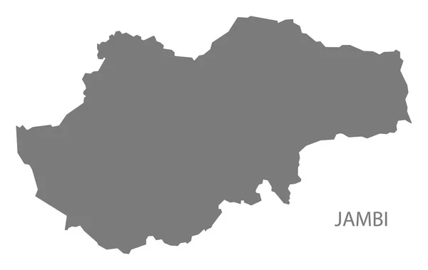 Jambi Indonesia Map Grey — Stock Photo, Image