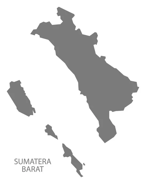 Sumatera Barat Indonesia Mapa Gris —  Fotos de Stock