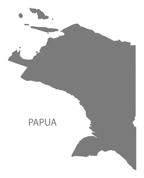 Papua Indonesia Mapa Cinza — Fotografia de Stock