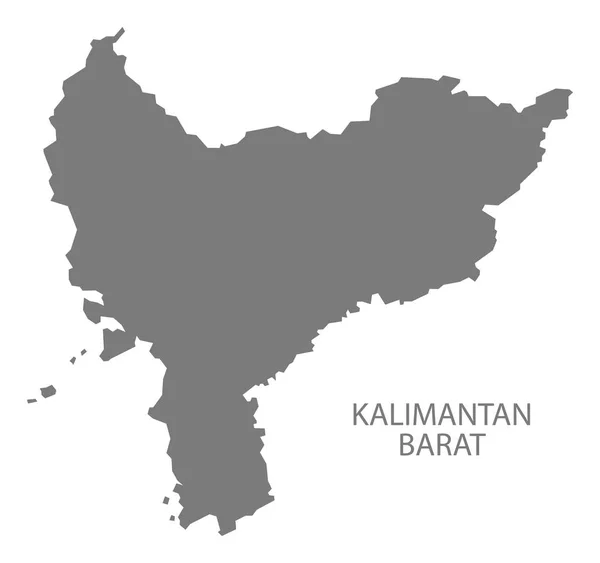 Kalimantan Barat Indonesia Mappa Grigio — Foto Stock