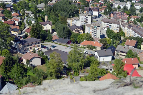 Blick Von Der Alten Burg Jajce Bosnien Und Herzegowina — Stockfoto