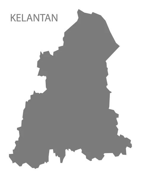 Kelantan Malajsie Mapa Šedé — Stock fotografie