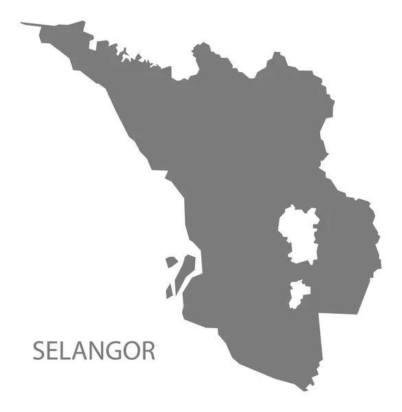 Selangor Malaysia Χάρτης Γκρι — Φωτογραφία Αρχείου