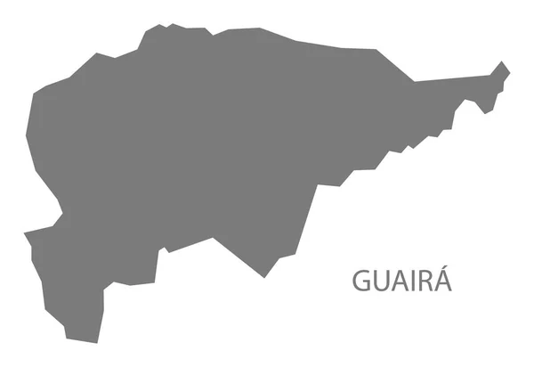Guaira巴拉圭灰色地图 — 图库照片