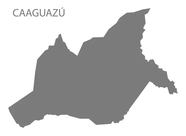Caaguazu Paraguay Mapa Gris —  Fotos de Stock