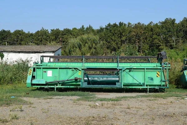 Russia Poltavskaya Villaggio Settembre 2015 Combinare Mietitori Don Macchine Agricole — Foto Stock