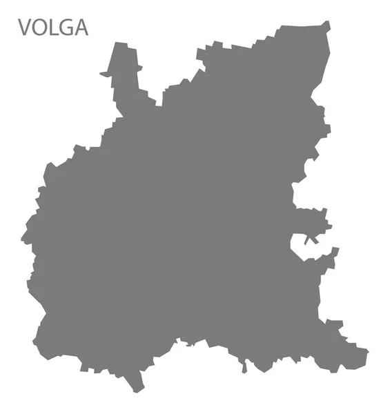 Volga Rusya Gri Haritası — Stok fotoğraf