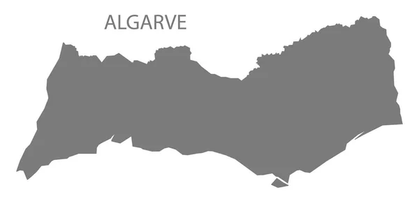 Algarve Portugal Mapa Gris — Foto de Stock