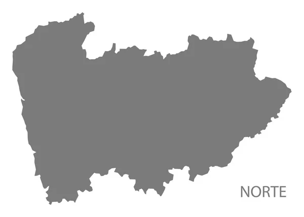 Norte Portugal Map Grey — стокове фото