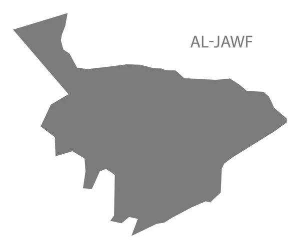 Jaf Suudi Arabistan Gri Haritası — Stok fotoğraf