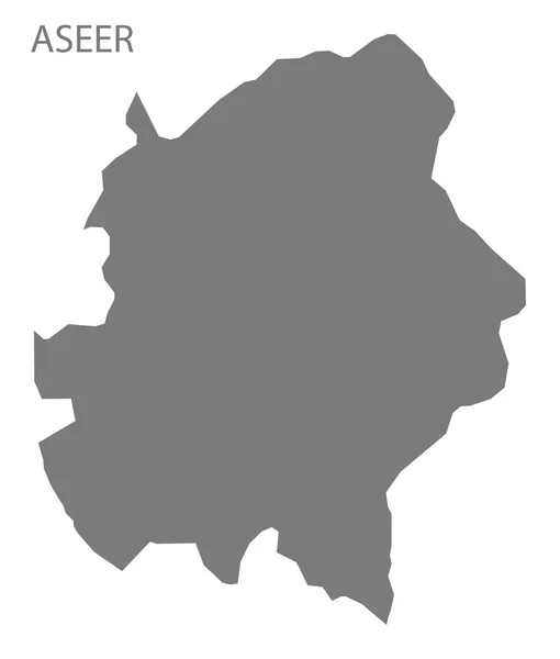 Aseer Saudi Arabien Karte Grau — Stockfoto